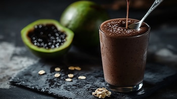 Licuado de zapote con avena