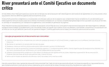 comunicado river plate