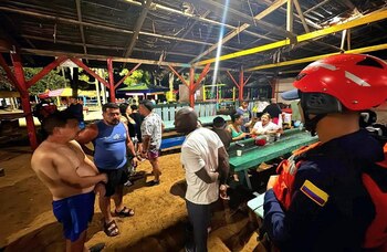 La lancha se volcó en