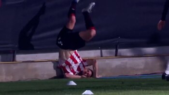 Empujón y susto en La