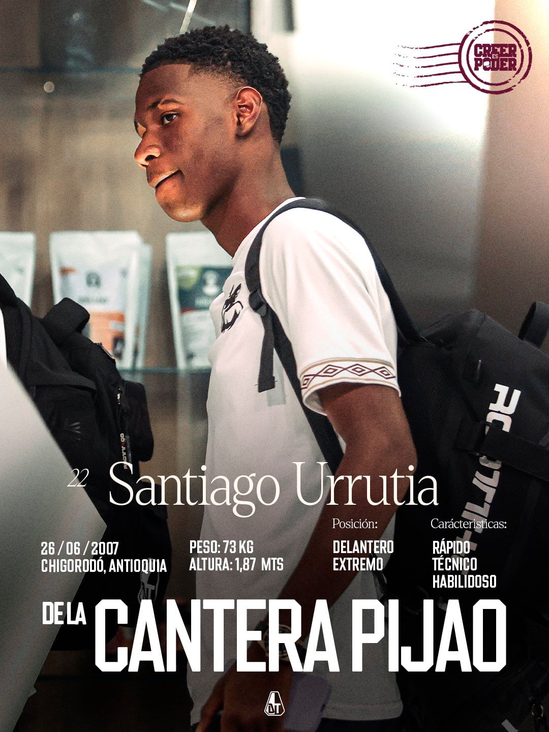 Santiago Urrutia es uno de los convocados por el Tolima para enfrentar a Junior - crédito Deportes Tolima
