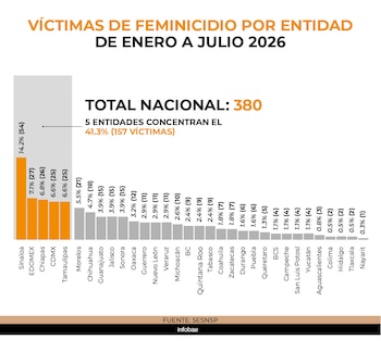 Sinaloa, Estado de México, Chiapas, CDMX y Tamaulipas encabezan la cifra de casos de feminicidio. | Jovany Pérez