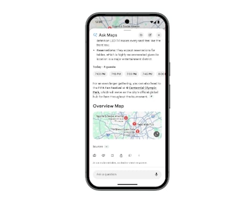 Ask Maps te mostrará dónde encontrar bares que transmitan los partidos del Mundial 2026. (Google)