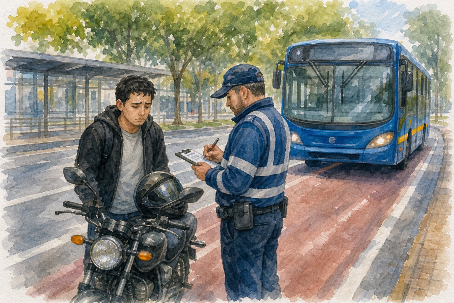 La sanción por usar mal ese espacio será de $633.200 tras 20 días pedagógicos, con vigilancia de agentes, cámaras y dispositivos en buses antes de que un funcionario valide cada caso - crédito Imagen Ilustrativa Infobae