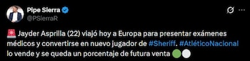 Jayder Asprilla se despedirá de