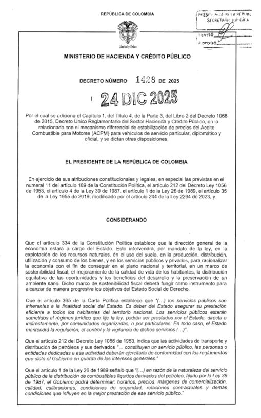 El Gobierno nacional focaliza el subsidio al diésel y protege el transporte público y la economía popular - crédito Ministerio de Minas y Energía