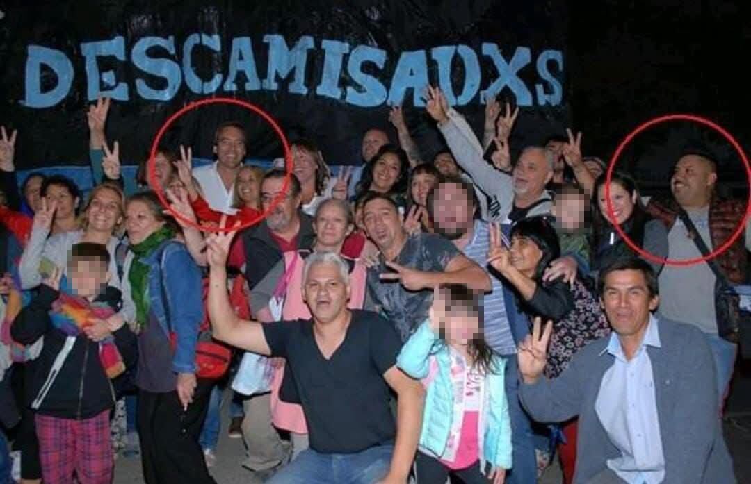 Una de las fotos que mostró Alberto Weretilneck entre Martín Soria y Montecinos juntos