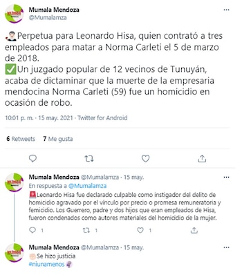 En su cuenta de Twitter,