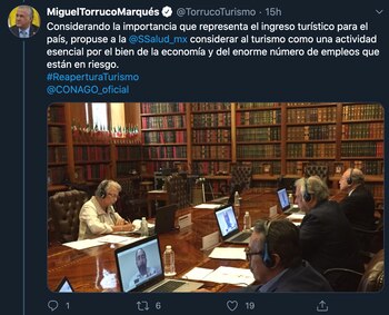 Miguel Torruco Marqués Foto: Tw/@TorrucoTurismo