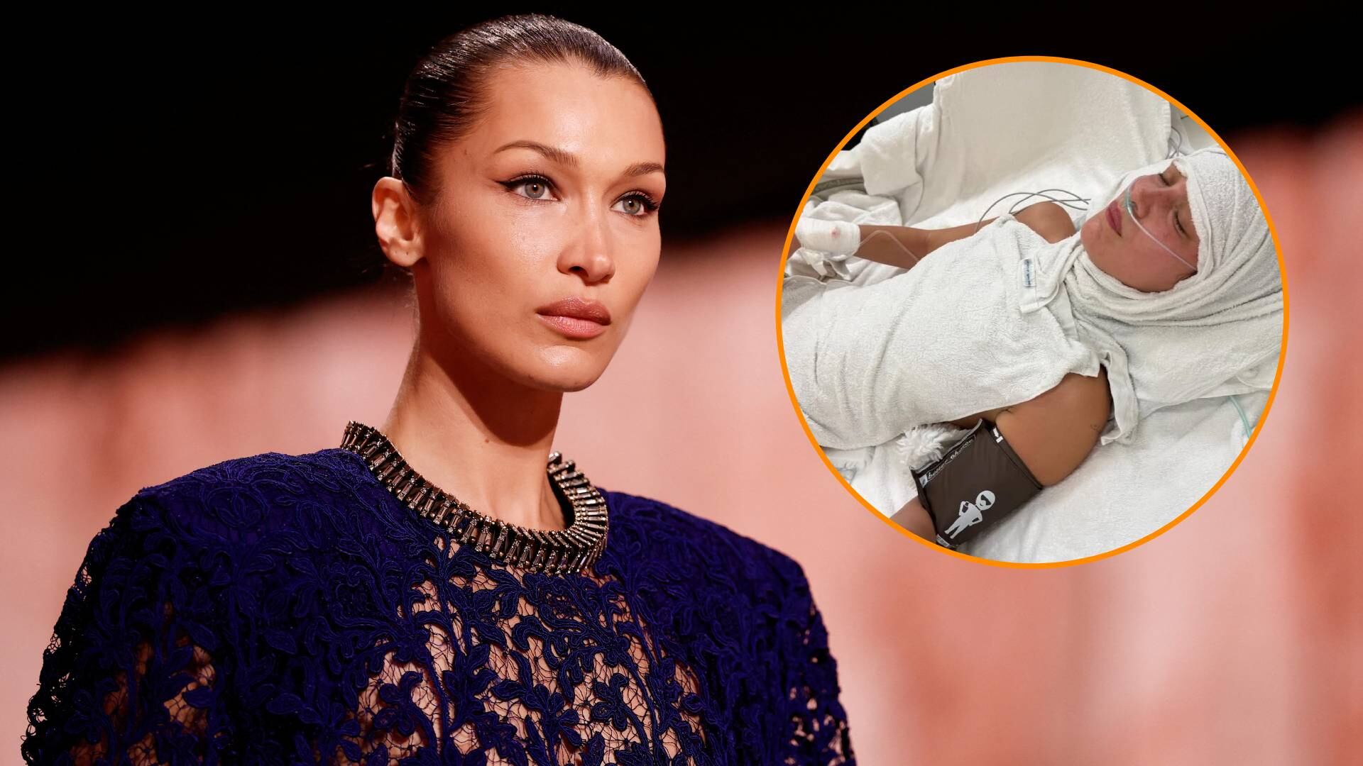 Bella Hadid compartió imágenes en Instagram que ilustran el impacto de la ansiedad y la depresión en su vida diaria y su proceso de recuperación (REUTERS/Instagram/@bellahadid)
