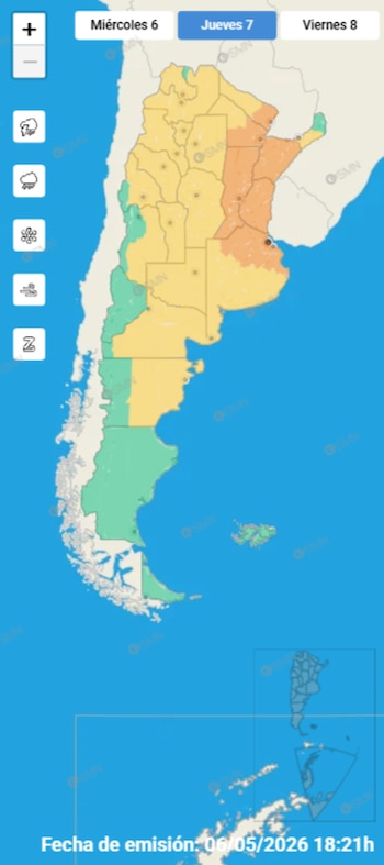 Luego de las tormentas y vientos en gran parte del país, llegará un descenso marcado de la temperatura