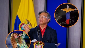 Gustavo Petro sacó pecho por icónica imagen del Cristo Redendor de Brasil iluminado con la bandera de Colombia, pero no mencionó a Shakira