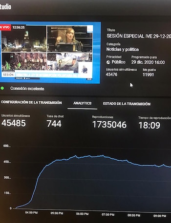 En Senado TV la sesión