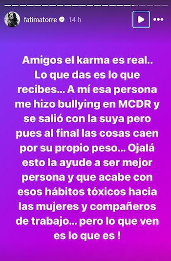(Instagram/fatimatorre)