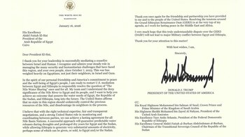 La misiva de Trump enviada