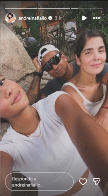 Danna, la hija menor de Guarín y Fiallo, fue la encargada de tomar la fotografía que incrementó los rumores de reconciliación - crédito @andreinafiallo/Instagram