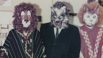 María Kodama, como león, y