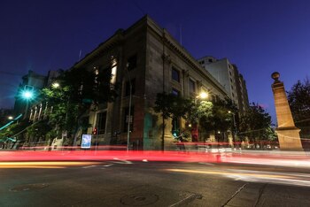 Vista del edificio del Banco