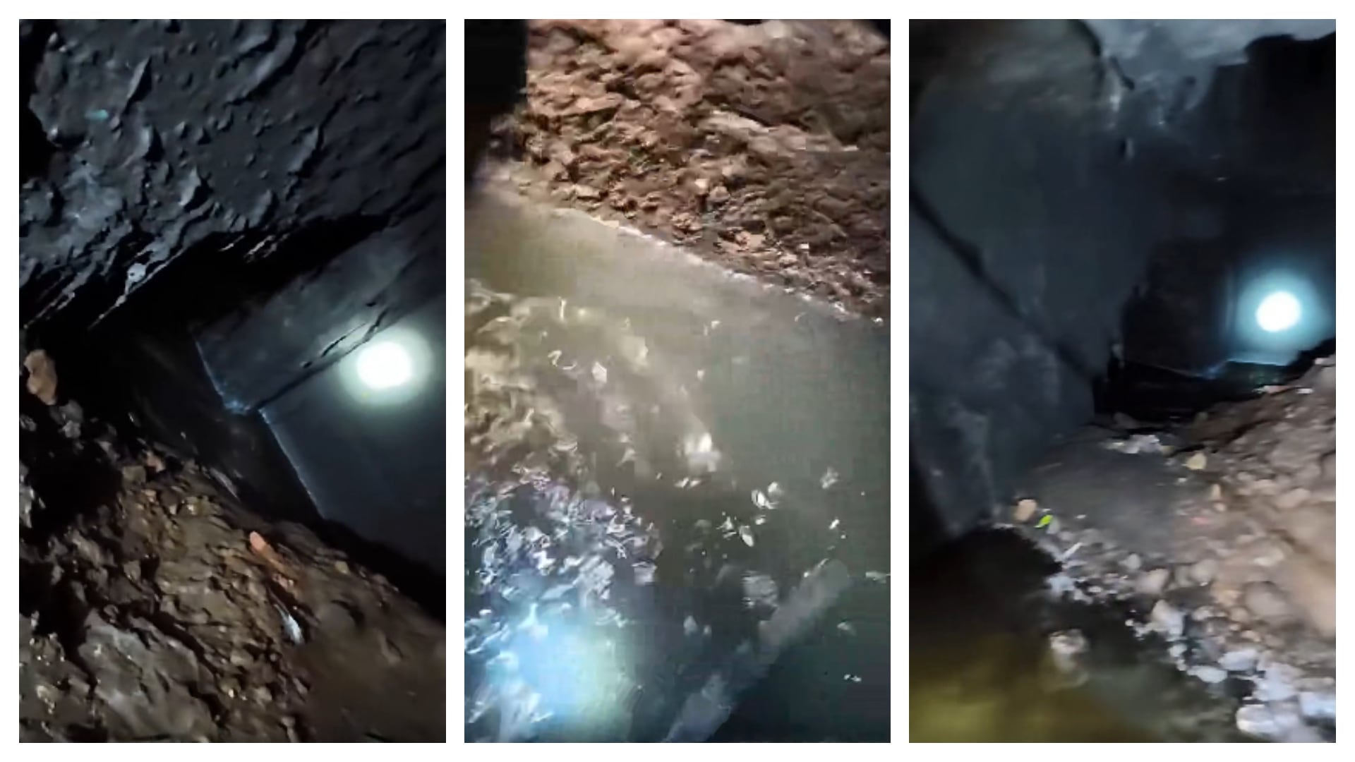 Las grutas se formaron tras disolverse las cañerìaas de aguas negras, lo que representa un grave peligro por el hundimiento de autos o personas Foto: Captura de pantalla