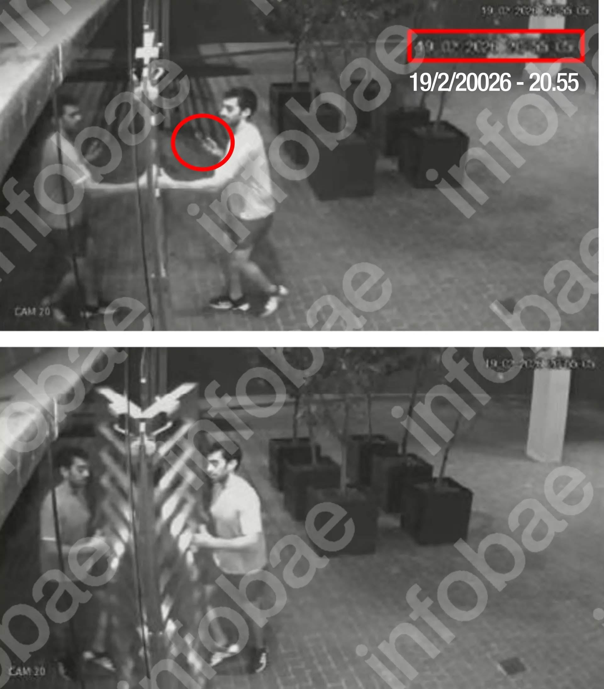 A las 20.55, volvió a salir de su casa. Esta vez con ropa deportiva. En la mano llevaba el celular