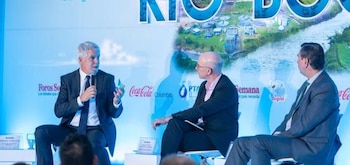 Exalcalde Enrique Peñalosa hablando sobre la descontaminación del río Bogotá - crédito Alcaldía de Bogotá