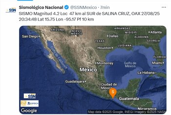 Se registró un sismo magnitud