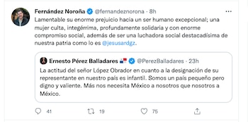 "Lamentable su enorme prejuicio", arremetió