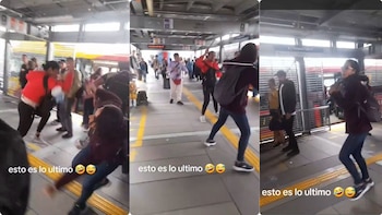 En video violenta pelea con machete en estación de Transmilenio