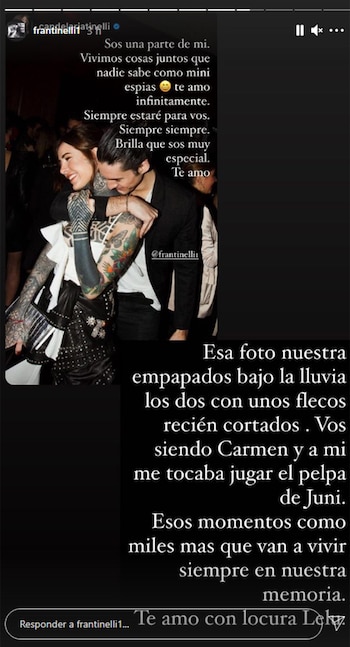 Cande saludó a Francisco Tinelli