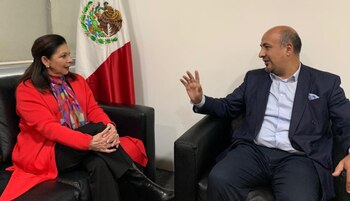 La diplomática se entrevistó con el subsecretario de relaciones exteriores (Foto: Twitter @SRE_mx)
