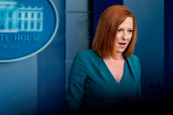En la imagen, la portavoz de la Casa Blanca, Jen Psaki. EFE/EPA/SARAH SILBIGER / POOL