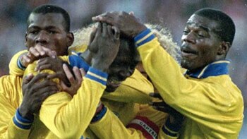 Freddy Rincón e outros jogadores