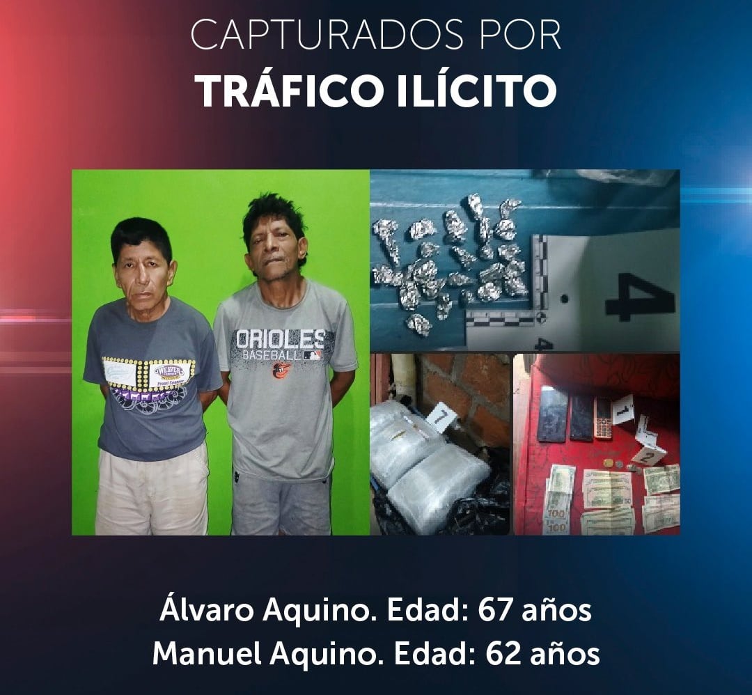 La PNC informó sobre cuatro capturas por presunto tráfico ilícito de drogas en procedimientos realizados en Santa Ana y La Libertad. (Foto cortesía PNC)