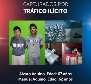 La PNC informó sobre cuatro capturas por presunto tráfico ilícito de drogas en procedimientos realizados en Santa Ana y La Libertad. (Foto cortesía PNC)