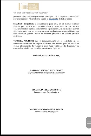 - crédito Congreso de la