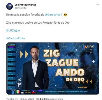 Zague reapareció en TV Azteca