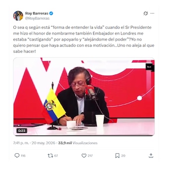Roy Barreras sobre las palabras de Gustavo Petro