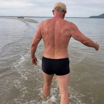 Lula da Silva en la playa