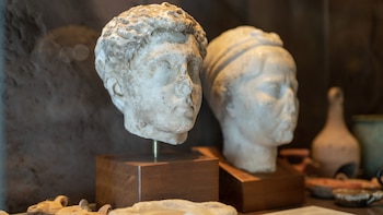 Vista de un busto de