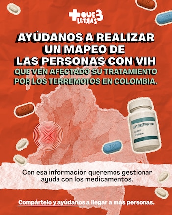 Red Somos revisará cada donación de antirretrovirales y realizará teleconsultas médicas para verificar que el medicamento coincida con el esquema de tratamiento del VIH - crédito @masquetresletras/Instagram