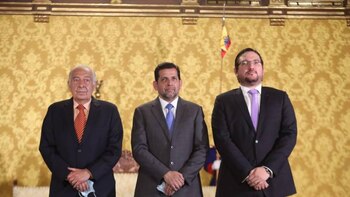 José Yunez, Galo Robalino y Ralph Suástegui, fueron posesionados como nuevas autoridades por el presidente Guillermo Lasso.