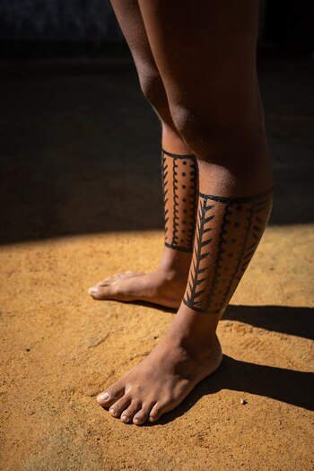 Tatuyo muestra su body painting