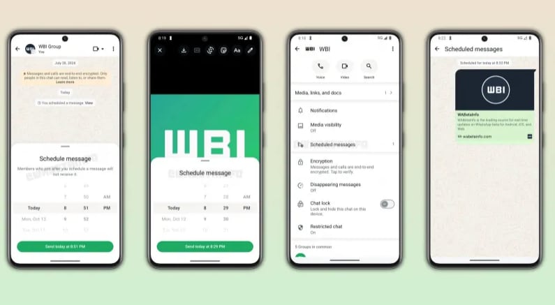 WhatsApp permitirá programar mensajes hasta con dos semanas de anticipación. (WABetaInfo)