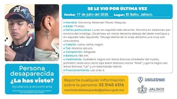 A Giovanny también le ofrecieron un trabajo, se fue probablemente para buscar a su hermano, consideró su madre Foto: Ficha de búsqueda