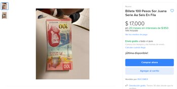 La pieza se vende en