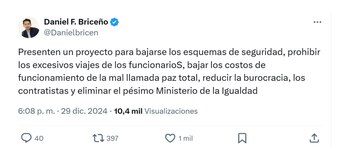 Con este mensaje, el concejal