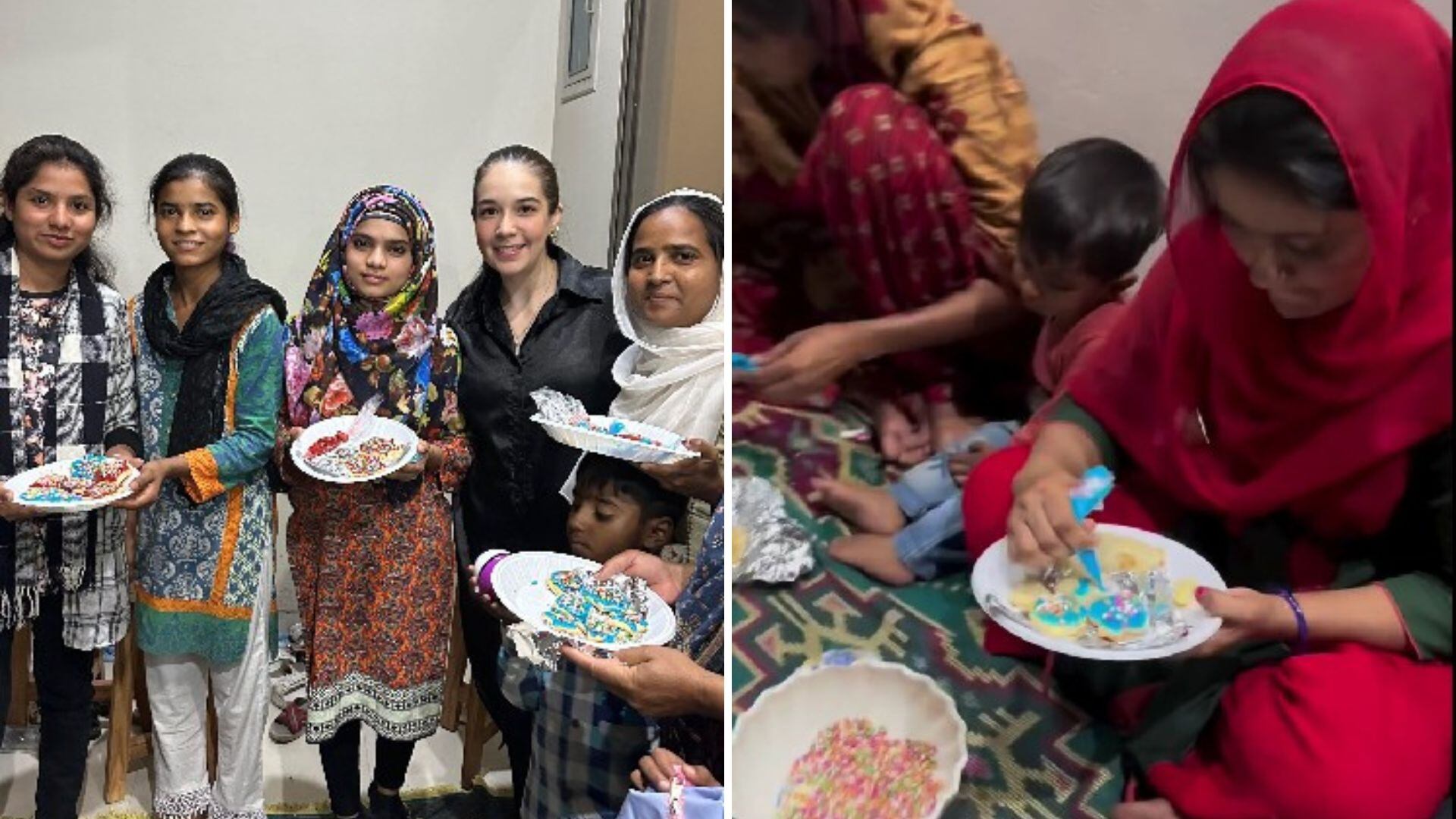 Traduciendo entre español, inglés y urdu, una mexicana enseñó a preparar galletas durante el Ramadán en Pakistán. El video del taller tocó corazones en redes sociales. (TikTok / sugarrushpasteleria)
