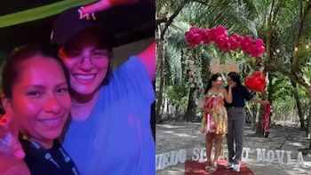 La pareja celebró la oficialización