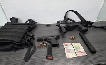 Indicios asegurados tras la detención.