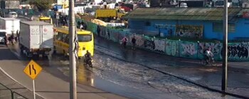 Reportan encharcamiento en Engativá -